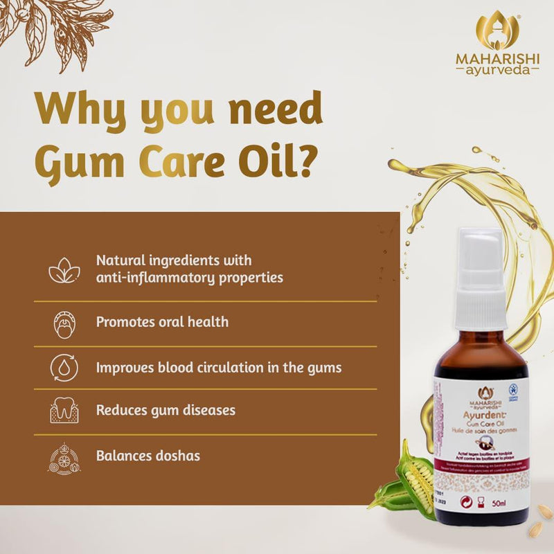 Ayurdent Gum Care Oil for Total Relief from Toothache and Bad Breath - Maharishi Ayurveda India