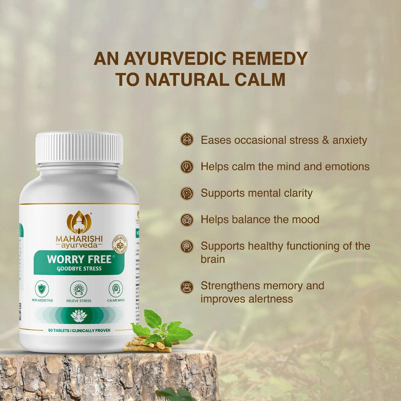 Worry Free Tablets - Calms Stress and Anxiety - Maharishi Ayurveda India